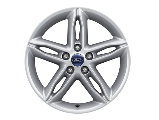 Genuine Ford C-Max 17" 5-Spoke Premium Design Single Silver Alloy Wheel