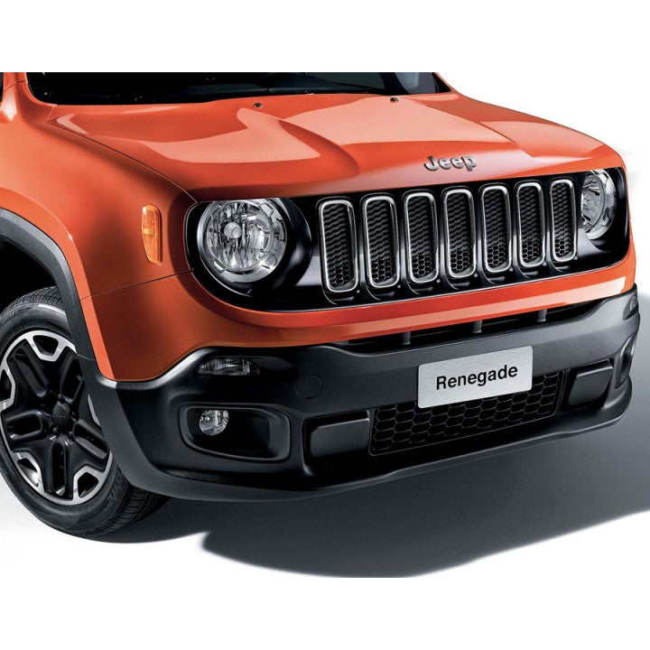 Genuine Jeep Renegade Front Grill Matte Black With Satin Grey Rings