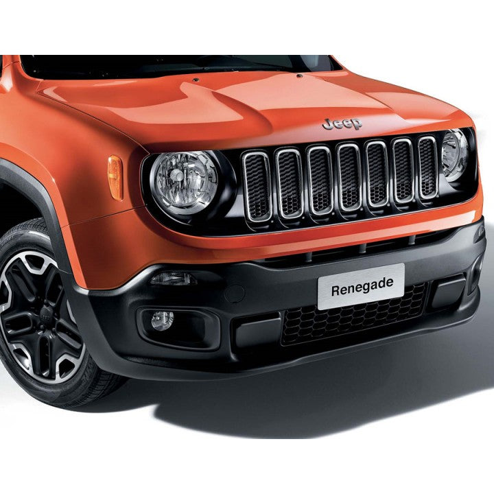 Genuine Jeep Renegade Front Grill - Matte Black With Satin Grey Rings