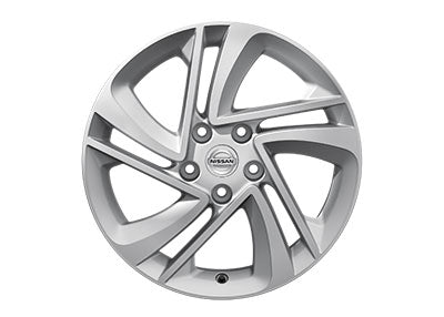 Genuine Nissan Qashqai 17" Alloy Wheel Snow Flake Design In Silver