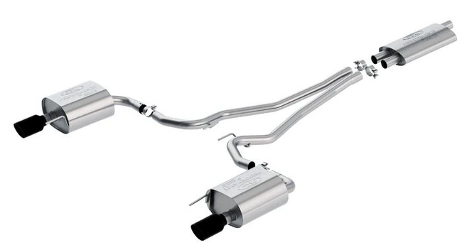 Genuine Ford Mustang Sports Exhaust Sytem With Black Tips - 2.3 Litre Ecoboost Models