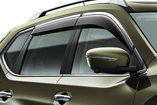 Genuine Nissan X-Trail Wind Deflectors With Chrome Finisher