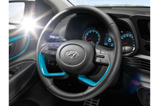 Genuine Hyundai Bayon Steering Wheel Inserts - Aqua Turquoise