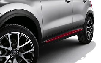 Genuine Fiat 500X Red Side Mouldings
