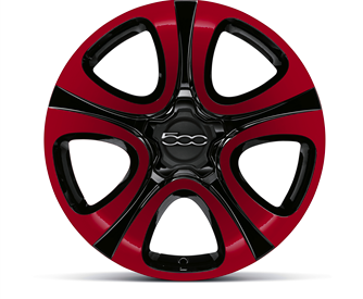 Genuine Fiat 500X 18" Alloy Wheel - Black And Red