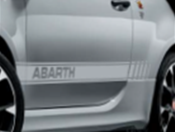 Genuine Fiat Abarth Side Stripes - White