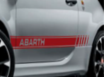 Genuine Fiat Abarth Side Stripes - Red