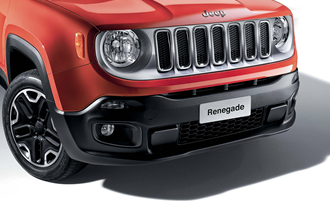Genuine Jeep Renegade Front Grill And Mirror Covers Kit - Silver Metallic