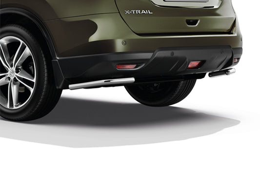 Genuine Nissan X-Trail Rear Corner Styling Bars In Stainless Steel