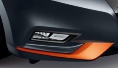 Genuine Nissan Micra Front Bumper Finishers - Orange