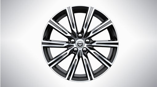 Genuine Volvo Xc60 19" 10 Spoke Alloy Wheel In Black/Diamond Cut