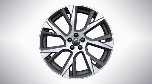 Genuine Volvo V90 Cross Country 21" 7 Spoke Alloy Wheel In Matt Tech Black/Diamond Cut