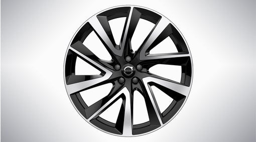 Genuine Volvo Xc90 21" 5 V Spoke Black/Diamond Cut Alloy Wheel