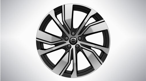 Genuine Volvo C40 20" Rear 5 Double Spoke Alloy Wheel In Black/Diamond Cut - For Electric Models Only