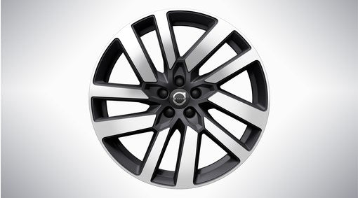 Genuine Volvo V90 Cross Country 20" 5 V Spoke Alloy Wheel In Matt Tech Black/Diamond Cut