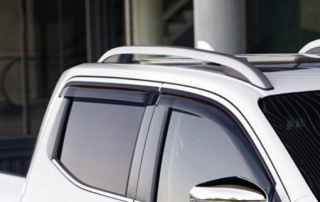 Windabweiser Nissan Autoclover Nissan Navara D40 2005-2015 Chrome Wind Deflectors Set Windabweiser Auto