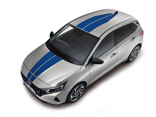 Genuine Hyundai I20 Decals, Racing Stripes, Sea Blue