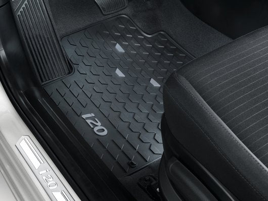 Genuine Hyundai I20 Floor Mats, All Weather With Grey Accent, Rhd