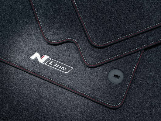 Genuine Hyundai I20 Floor Mats, Velour, N Line Logo, Rhd