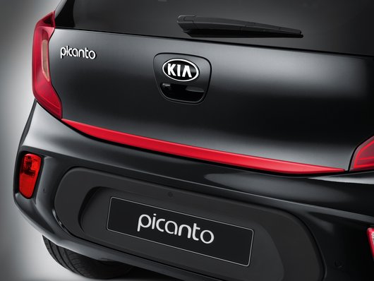 Genuine Kia Picanto Tailgate Trim Line, Vibrant Red