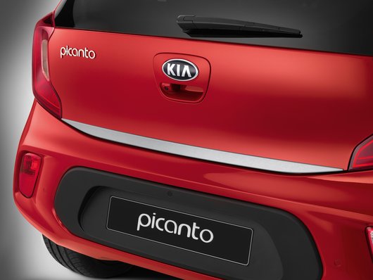 Genuine Kia Picanto Tailgate Trim Line, Elegant Silver