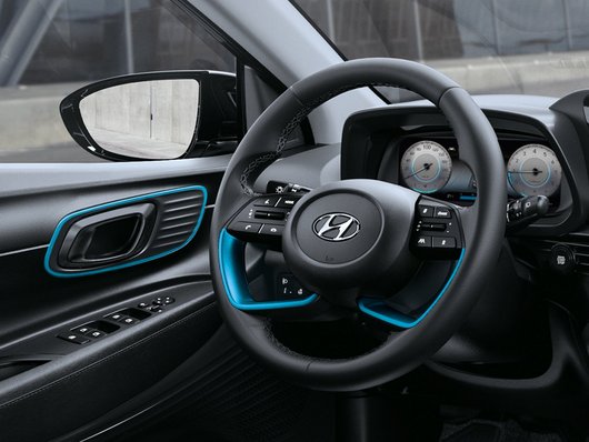 Genuine Hyundai I20 Steering Wheel Inlay, Aqua Turquoise
